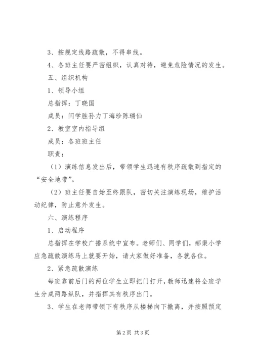 郝渠小学安全演练预案材料.docx