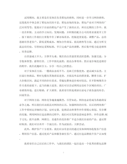 精编之销售转正工作总结范文2.docx