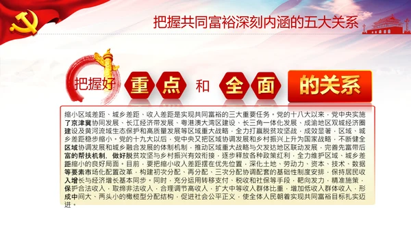 实现共同富裕思想政策意义原则党课PPT模板