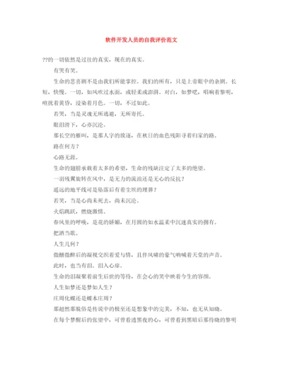 精编之软件开发人员的自我评价范文.docx