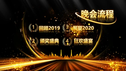 新起点新跨越2020年会颁奖开门红PPT