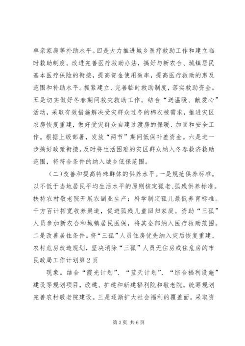 市民政局工作计划 (5).docx