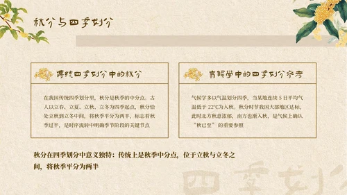 黄色中式秋分节气科普讲座PPT模板