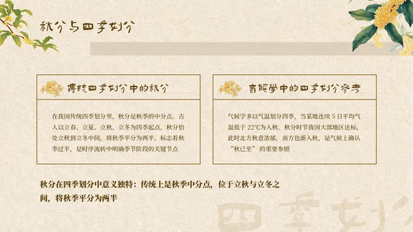 黄色中式秋分节气科普讲座PPT模板