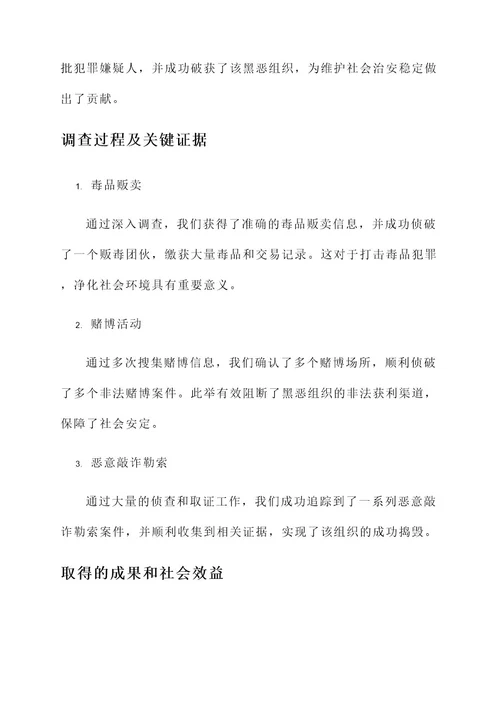 黑恶线索案件总结汇报