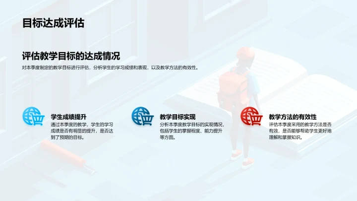 教学工作季度报告PPT模板