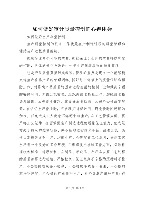 如何做好审计质量控制的心得体会 (5).docx