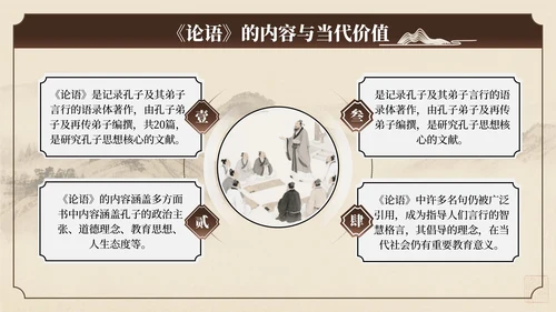棕色中国风孔子诞辰文化讲座PPT