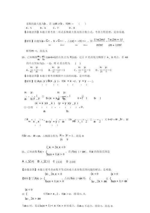 2013年高考真题——理科数学(新课标I卷)详细解析版.docx