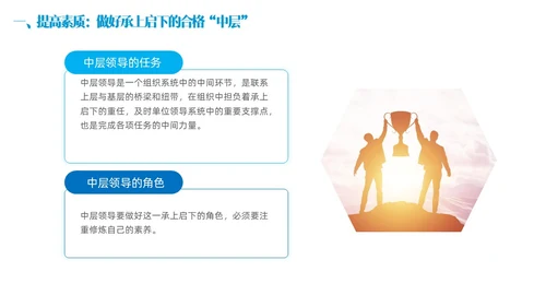 蓝色简约商务实拍风领导力与执行力企业管理员工培训PPT