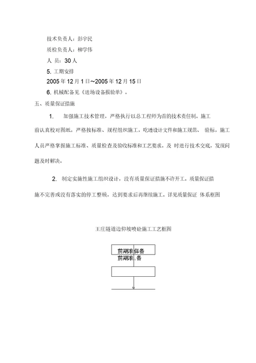 王庄隧道洞口开挖施工方案打印