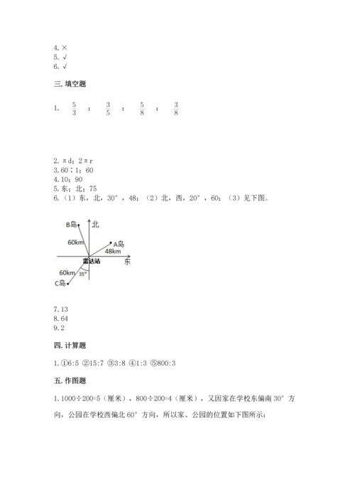 人教版六年级上册数学期末测试卷附答案（达标题）.docx