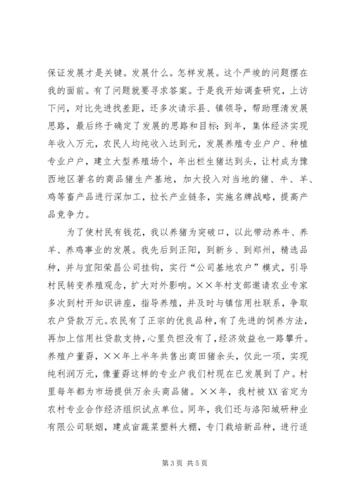 村党支部书记个人先进事迹材料.docx