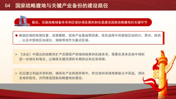 时事热点建设国家战略腹地和关键产业备份的战略和布局ppt