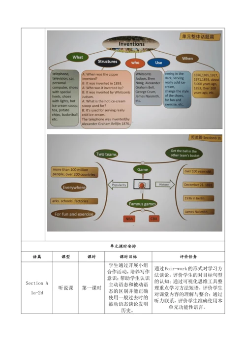Section A (3a-4c)大单元教学+课时设计Unit 6 When was it inve