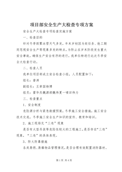 项目部安全生产大检查专项方案 (4).docx