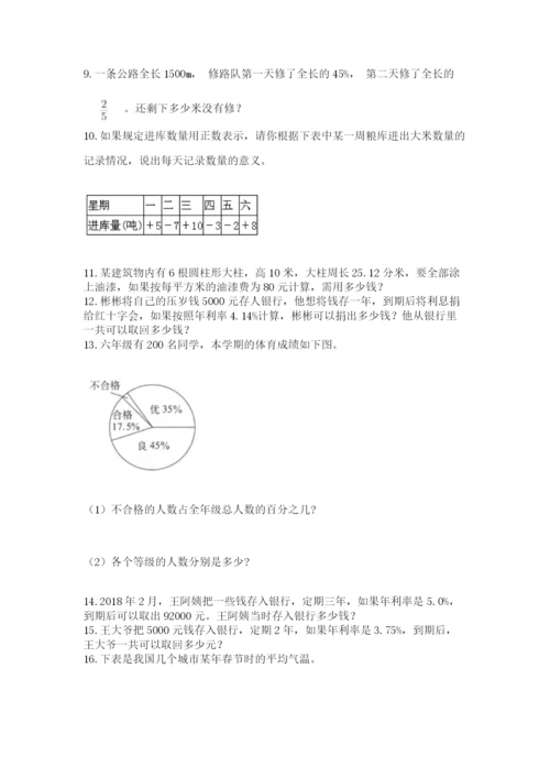 六年级小升初数学解决问题50道带答案解析.docx