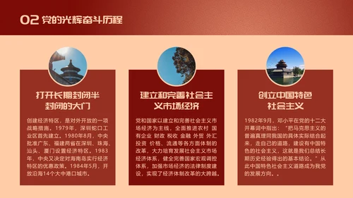 红色精神七一建党节党史党课教学通用PPT模板