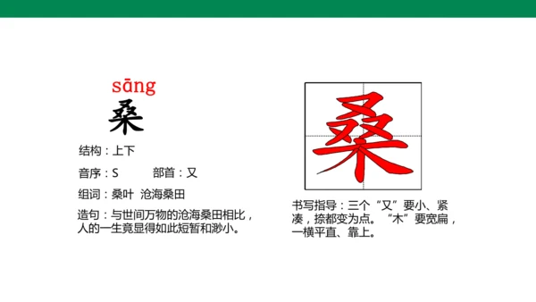 1 古诗三首 生字动画课件