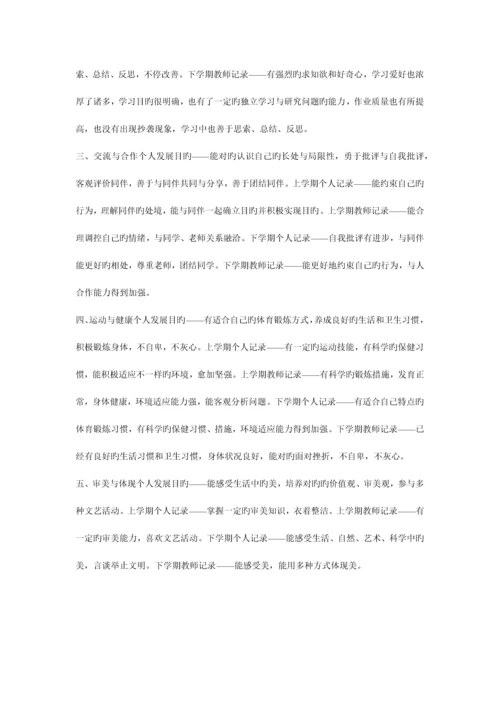 云南省普通初中学生成长记录手册.docx