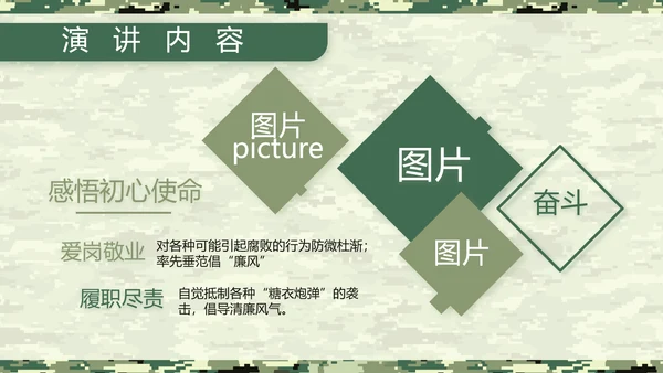 迷彩风八一军事士兵工作汇报动态PPT
