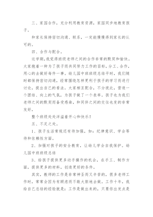 幼儿园中班班级工作总结.docx