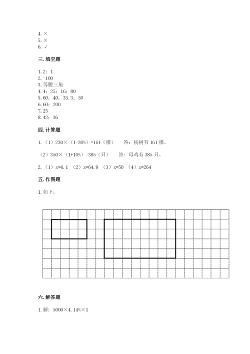 吴兴区六年级下册数学期末测试卷必考题.docx