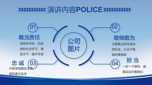 蓝色大气公安警察工作汇报动态PPT