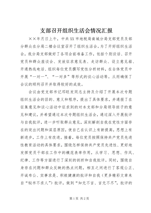 支部召开组织生活会情况汇报 (2).docx