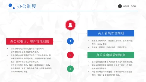 简约商务彩色新员工入职培训PPT模板