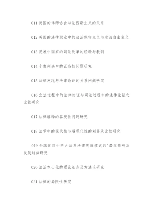 法律类毕业论文选题.docx