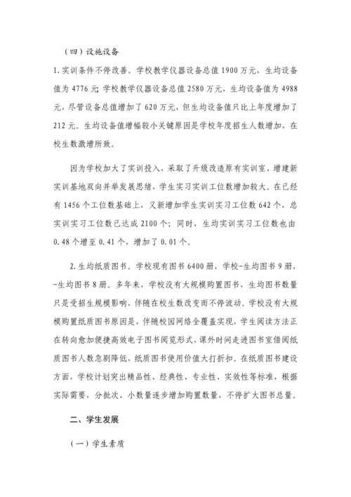 中等职业教育质量年度报告模板.docx