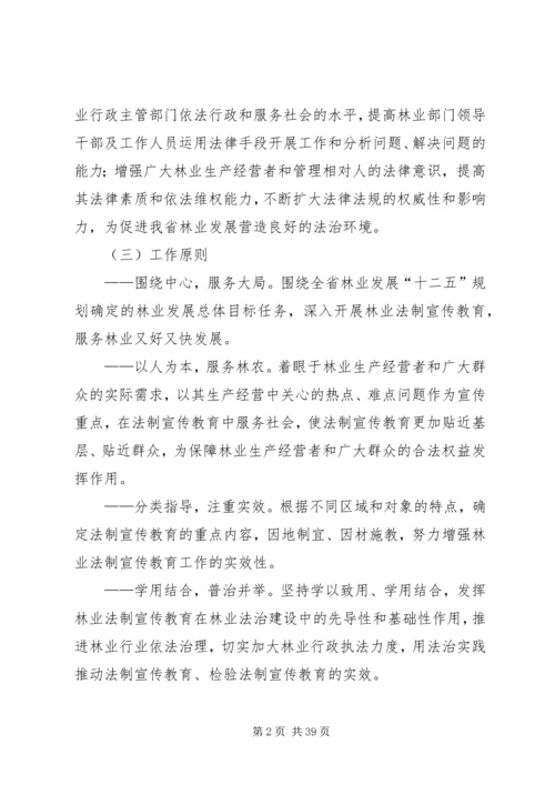 省林业系统法制宣传教育第六个五年规划.docx