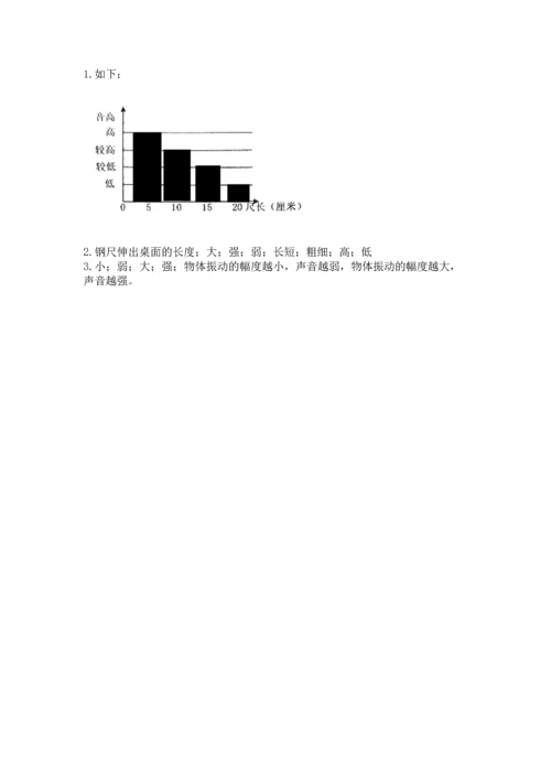 教科版科学四年级上册第一单元声音测试卷（考试直接用）word版.docx