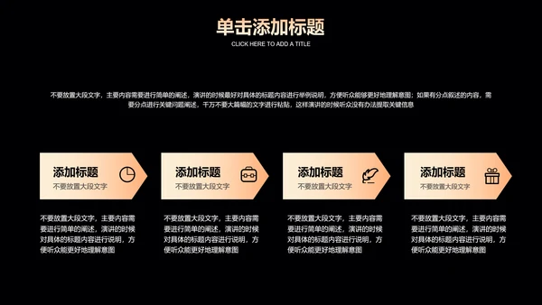 金色渐变科技风通用PPT演示模板