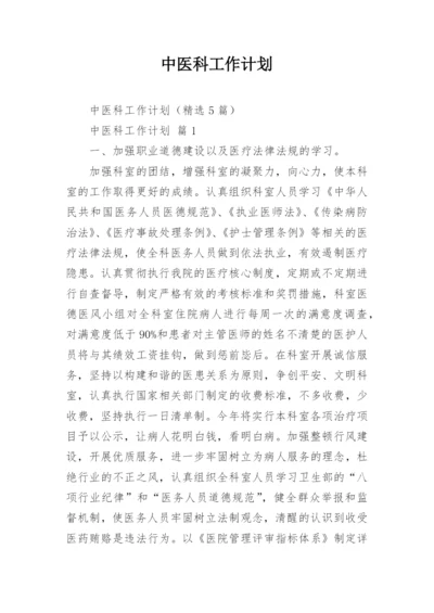 中医科工作计划.docx