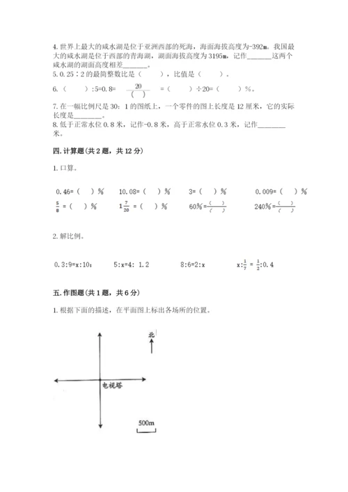 冀教版小学六年级下册数学期末检测试题（必刷）.docx