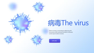细菌病毒医疗科研工作汇报动态PPT模板