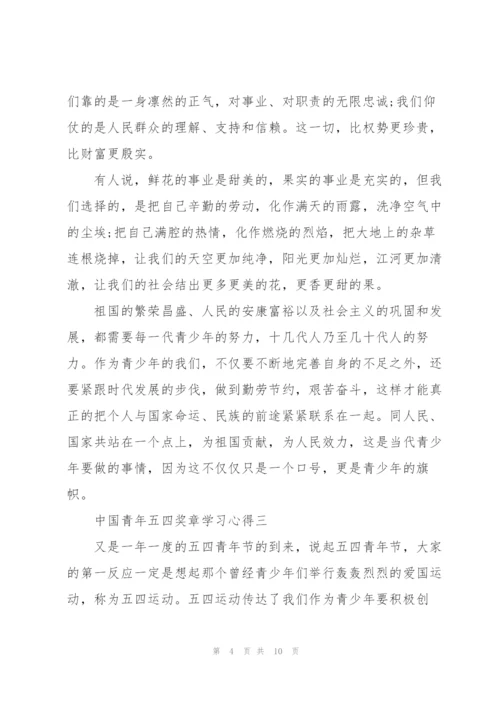 中国青年五四奖章学习心得.docx