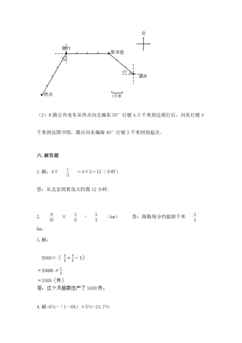 人教版六年级上册数学期末测试卷【考点精练】.docx