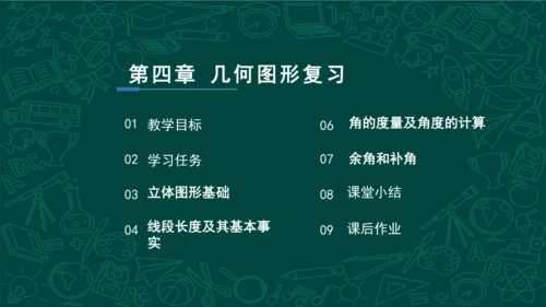 第四章 几何图形初步复习 课件(共49张PPT)-2023-2024学年七年级数学上册同步精品课堂（