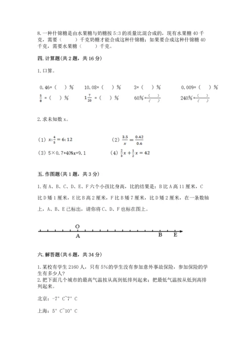 人教版数学六年级下册期末测试卷及参考答案（实用）.docx