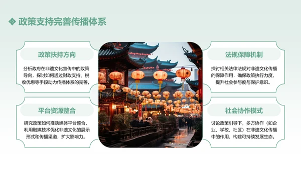 绿色中国传统风非遗文化的传承与推广PPT模板