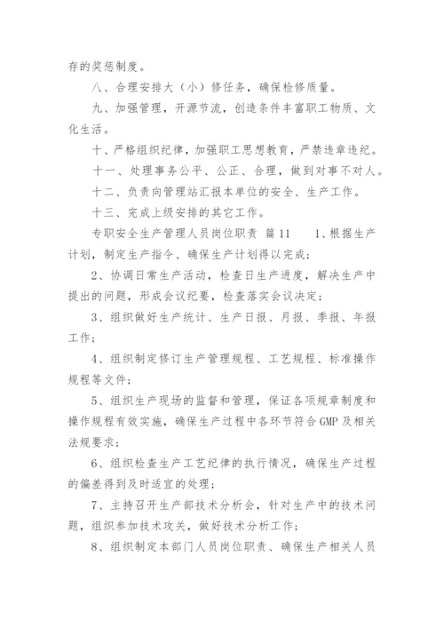 专职安全生产管理人员岗位职责.docx