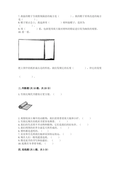 教科版科学二年级上册期末测试卷附答案（巩固）.docx