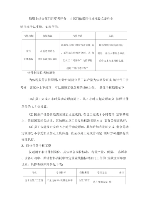 制造部薪资考核方案.docx