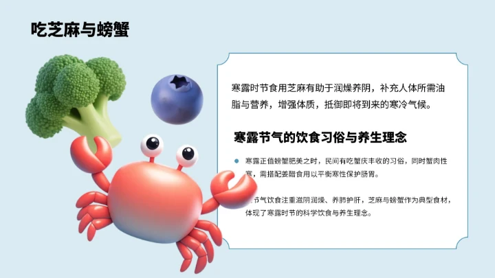 绿色3D风寒露节气PPT模板