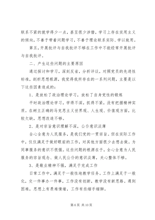 党员党性修养个人对照材料.docx