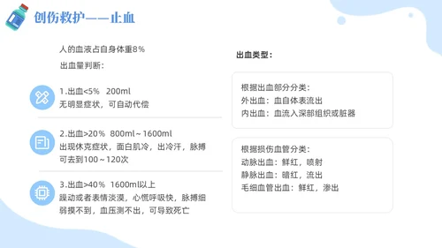 插画风蓝色简约卡通风医护人员急救知识培训PPT课件