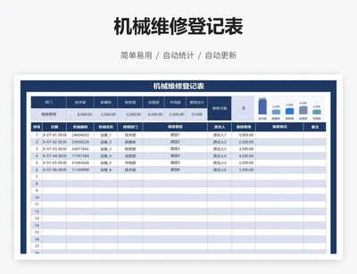 机械维修登记表